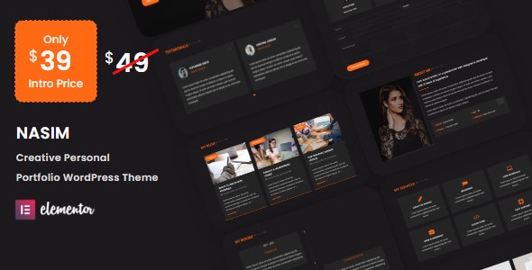 Nasim - Personal Portfolio WordPress Theme