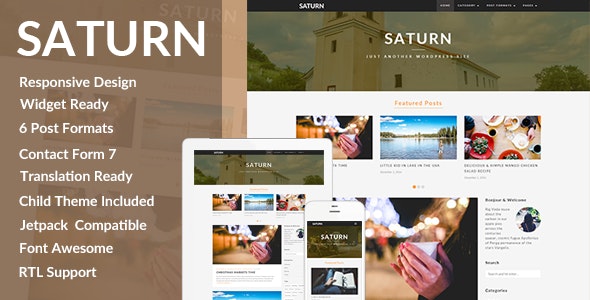 SATURN - A Personal/Travel Wordpress Blog Theme