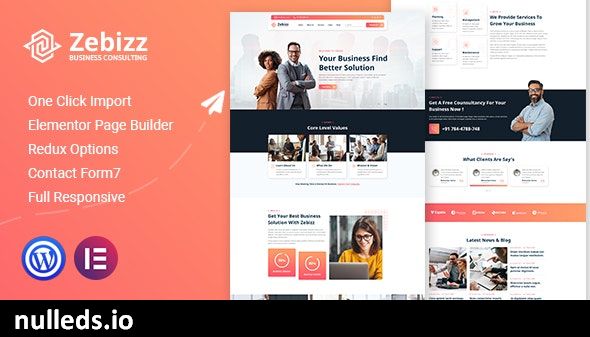 Zebizz - Business Consulting WordPress Theme