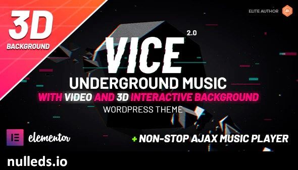 Vice: Underground Music Elementor WordPress Theme