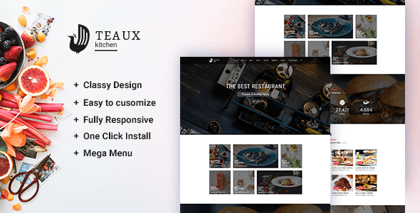 Teaux – WordPress Food & Restaurant Themes