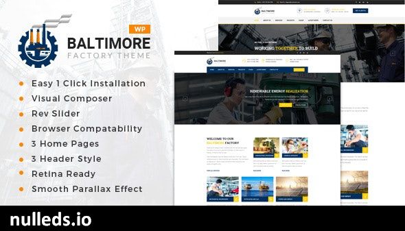 Baltimore - Industrial Business WordPress Theme