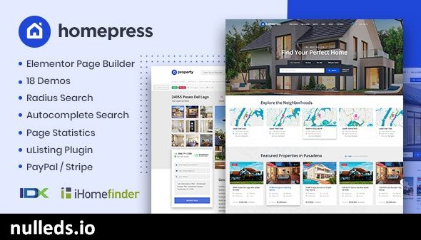 HomePress (v1.3.8) Real Estate WordPress Theme