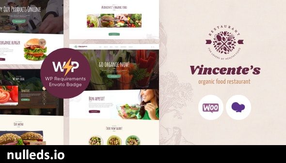 Vincente's | Organic Food Restaurant & Eco Cafe WordPress Theme