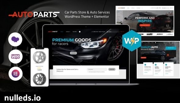 Car Parts Store & Auto Services WordPress Theme + Elementor