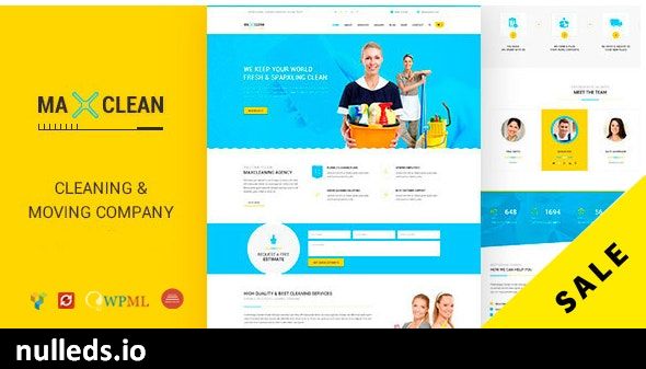 Max Cleaners & Movers - Cleaning Business Company WordPress Theme