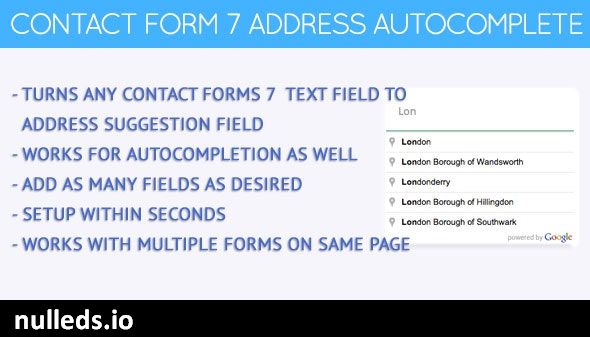 Contact Forms 7 Address Autocomplete