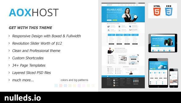 AOX HOST - A Professional Hosting Theme + WHMCS