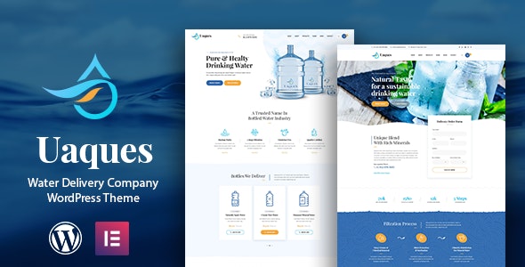 Uaques - Drinking Water Delivery WordPress Theme + RTL