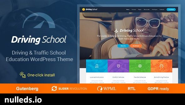 Driving School - Car & Automobile WordPress Theme