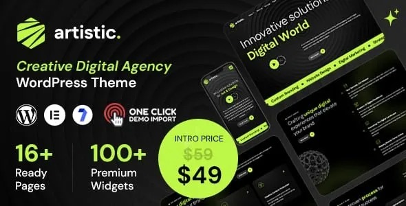 Download Latest Artistic v1.0.0 Digital Marketing Agency WordPress Theme