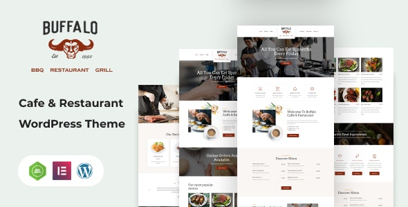 Download Latest Buffalo v2.0 Cafe & Restaurant WordPress Theme