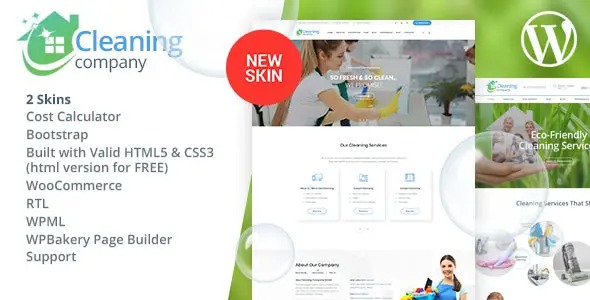 Download Latest Cleaning Services WordPress Theme + RTL v4.2