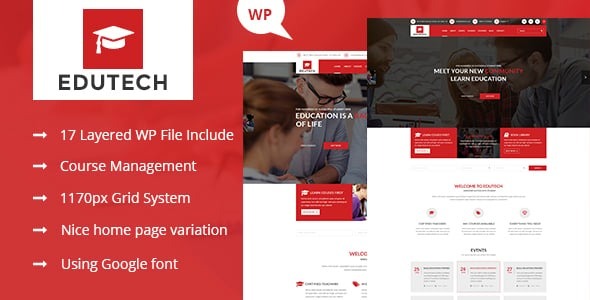 Free Download Edutech v2.3 Education WordPress Theme