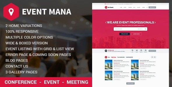 Download Latest Event Management WordPress Theme v1.9.4