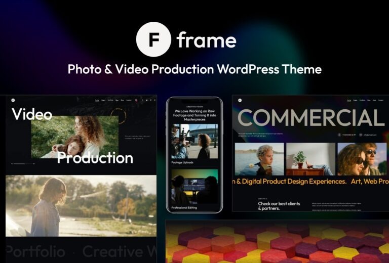 Download Free Frame v2.1.0 Photo & Video Production WordPress Theme