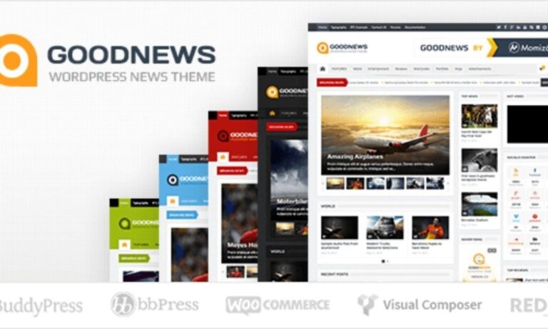 Download Latest GoodNews v5.9.6 Blog & Magazine WordPress Theme