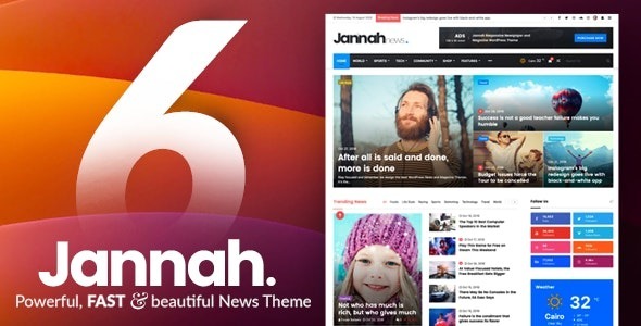 Free Download Jannah v7.4.1 Newspaper Magazine News BuddyPress AMP