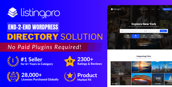 Free Download ListingPro v2.9.6 WordPress Directory & Listing Theme