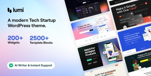 Download Latest Lumi v3.0.3 Tech Startup WordPress Theme