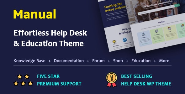 Download Latest Manual v7.5.4 Documentation, Knowledge Base & Education WordPress Theme