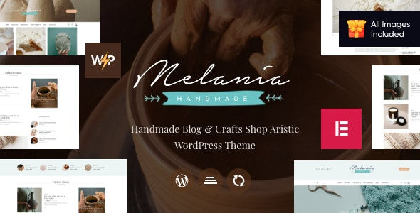 Download Latest Melania v2.5.0 Handmade Blog & Crafts Shop Aristic WordPress Theme