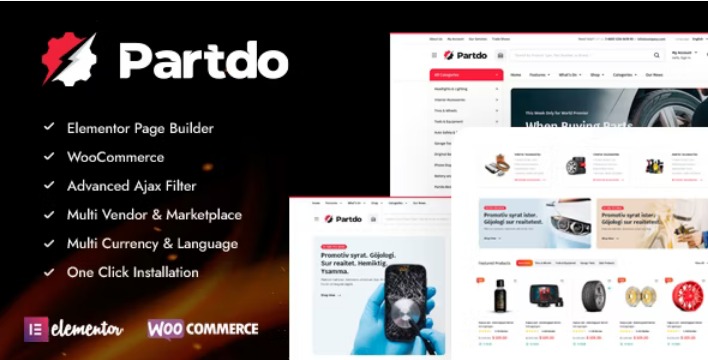 Download Partdo v1.3.2 Auto Parts and Tools Shop WooCommerce Theme