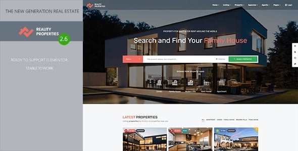 Download Reality v2.6.3 Estate Multipurpose WordPress Theme Free