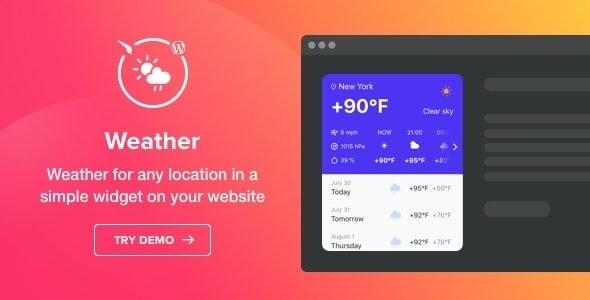 Weather Forecast v1.3.1 WordPress Weather Plugin By Elfsight (Free Download)