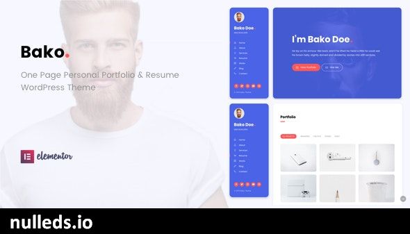 Bako - Personal Portfolio & Resume WordPress Theme