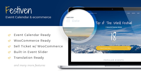 Festiven - Event Calendar & WooCommerce Themes