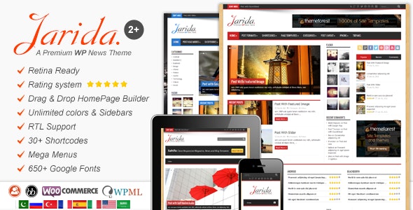 Jarida - Responsive WordPress News, Magazine, Blog