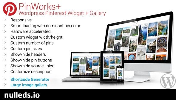 PinWorks+ Wordpress Pinterest Gallery Widget