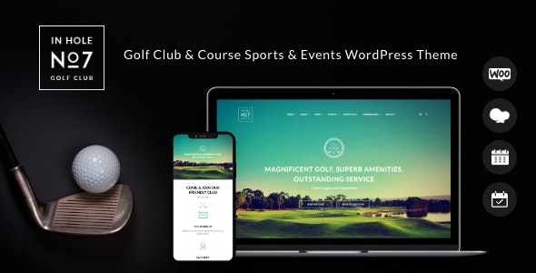 N7 | Golf Club & Course Sports & Events WordPress Theme