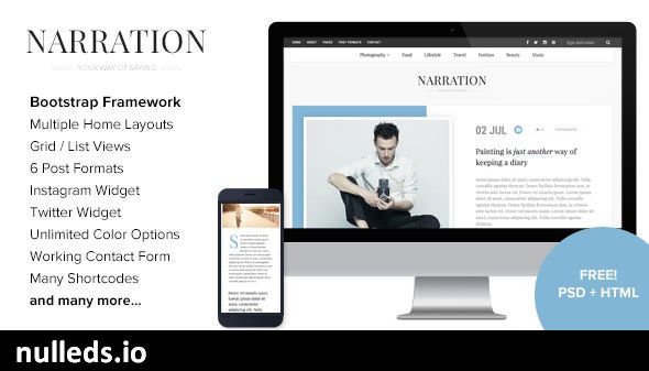 Narration - A Responsive WordPress Blog Theme