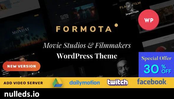 Formota - Movie Studios & Filmmakers WordPress theme