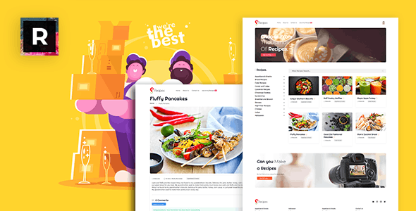 recipex -  food and recipe blogs script Template