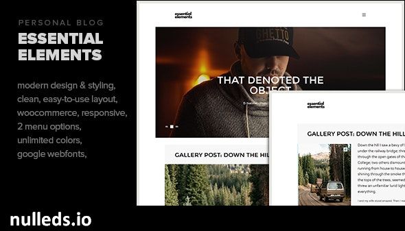 Essential Elements - Creative WordPress theme for writers and bloggers