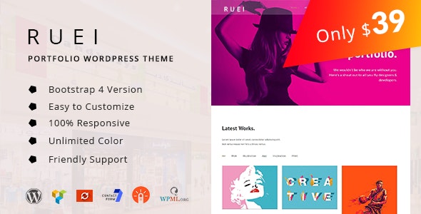 Ruei - Creative Portfolio WordPress Theme