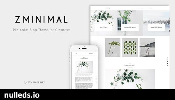 ZMinimal - Minimalist Blog Theme for Creatives