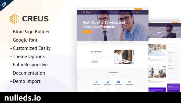 Creus - Business and Financial Consulting WordPress Theme