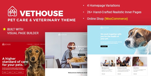 Vethouse - Pet Care & Veterinary Theme