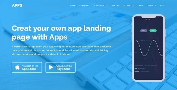 APPS - Responsive App Landing WordPress Theme