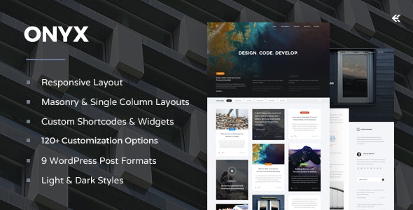 Onyx - Responsive WordPress Blog Theme