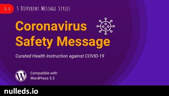 Coronavirus Safety Message | COVID-19 WordPress Plugin