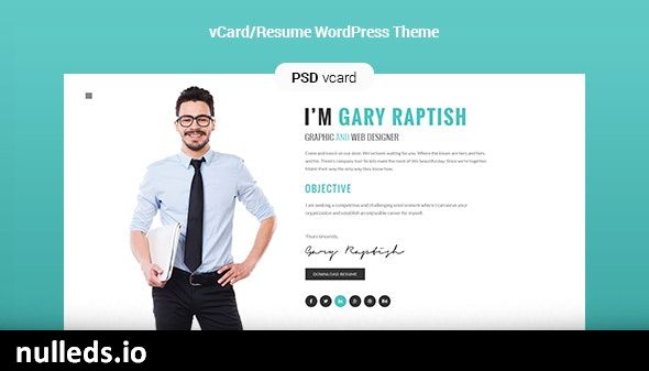 Raptish - Premium vCard/Resume WordPress Theme