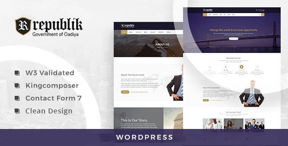 Republik - Government Portal WordPress Theme