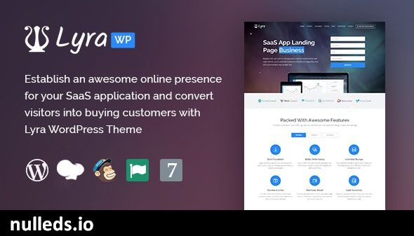 Lyra - WordPress SaaS App Landing Page