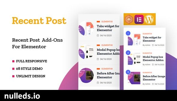 Recent Posts Widget for Elementor