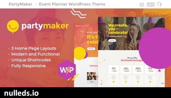 PartyMaker | Event Planner & Wedding Agency WordPress Theme